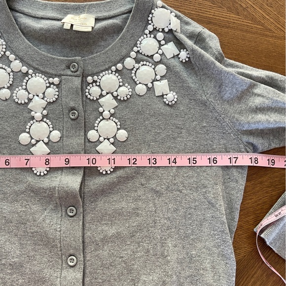 Kate Spade Sweaters Embellished Cardigan in Gray - Picture 6 of 8